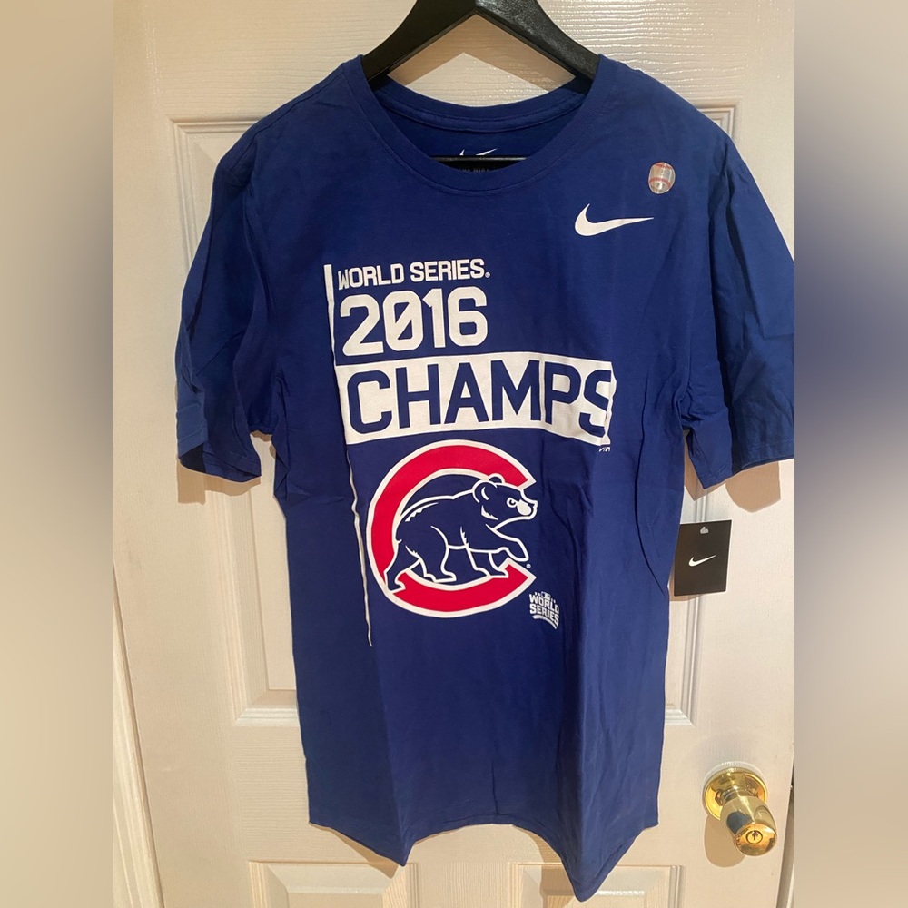 Nike Rush Blue Chicago Cubs 2016 Champs Tee
